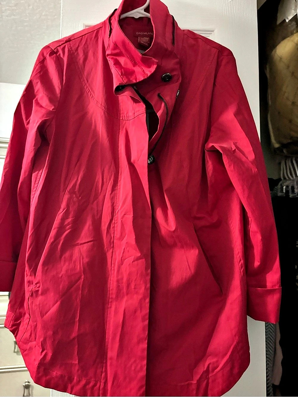 Ciao Milano Tess Anorak Jacket Women's Pink Trench Coat Medium